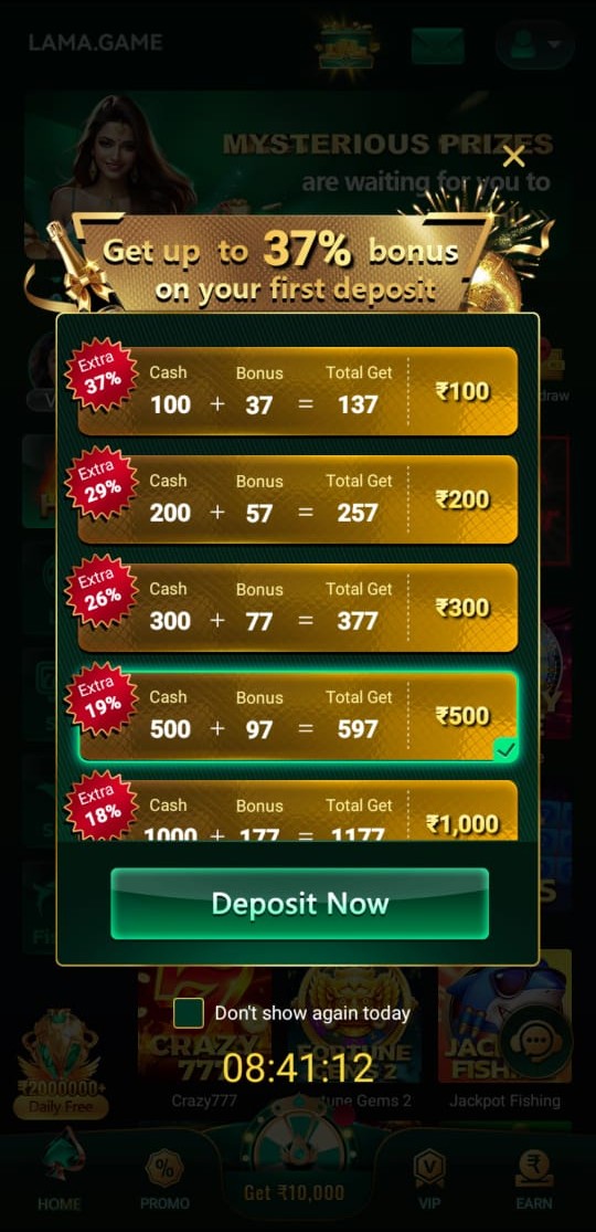 Lama Game Deposit Bonus